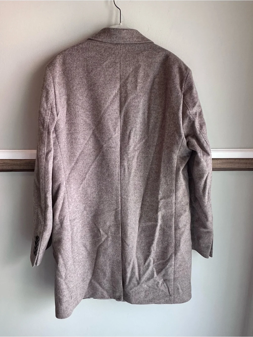 CHARLES TYRWHITT Pure Merino Wool Overcoat Oatmeal